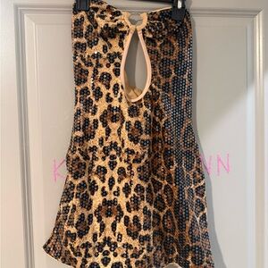 Leopard Print Sequin dress